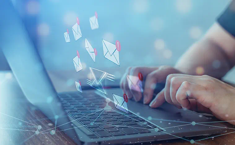 New email notification, Business email and email working, receive and send mail.