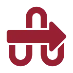 Referral – Local Experts A squiggly line under a straight arrow.